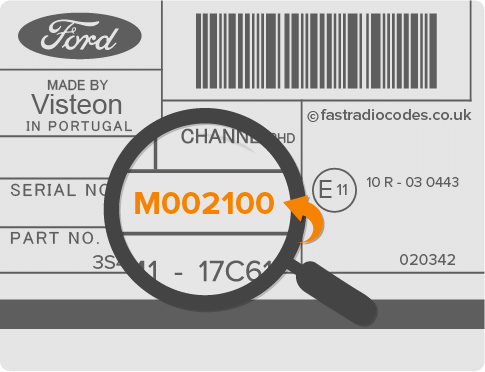 Ford M Serial Radio Code 